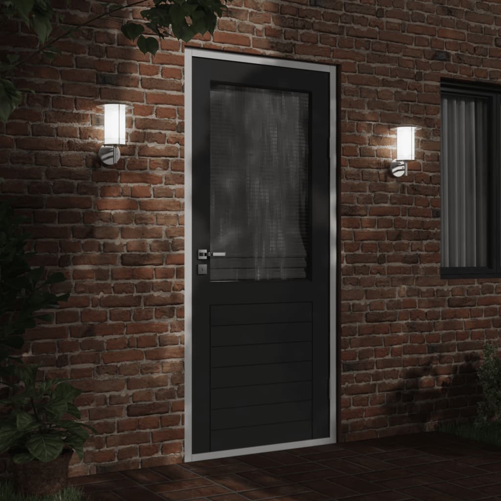 vidaXL Outdoor Wall Light Silver Stainless Steel - 52984