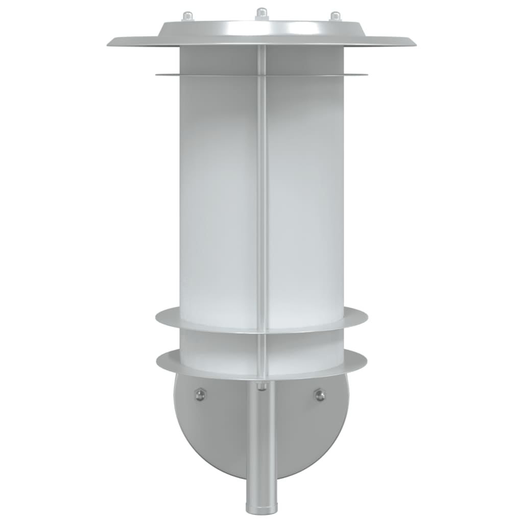 vidaXL Outdoor Wall Light Silver Stainless Steel - 52984