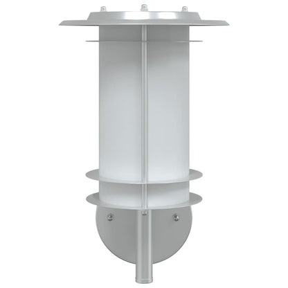 vidaXL Outdoor Wall Light Silver Stainless Steel - 52984