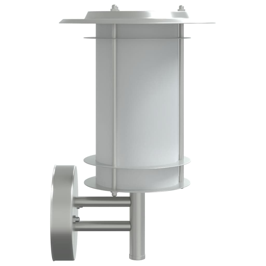 vidaXL Outdoor Wall Light Silver Stainless Steel - 52984