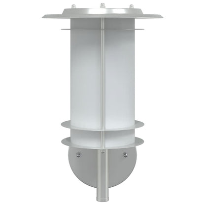 vidaXL Outdoor Wall Lights 2pcs Silver Stainless Steel - 52987