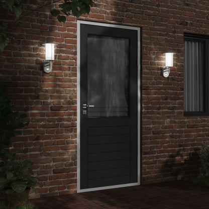 vidaXL Outdoor Wall Light with Sensor Silver Stainless Steel - 52998