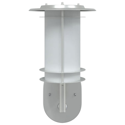 vidaXL Outdoor Wall Light with Sensor Silver Stainless Steel - 52998