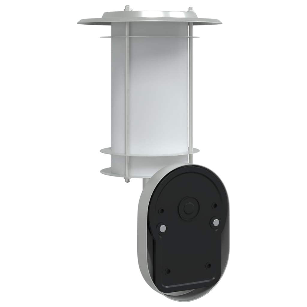 vidaXL Outdoor Wall Lights with Sensors 2pcs Silver Stainless Steel - 53009