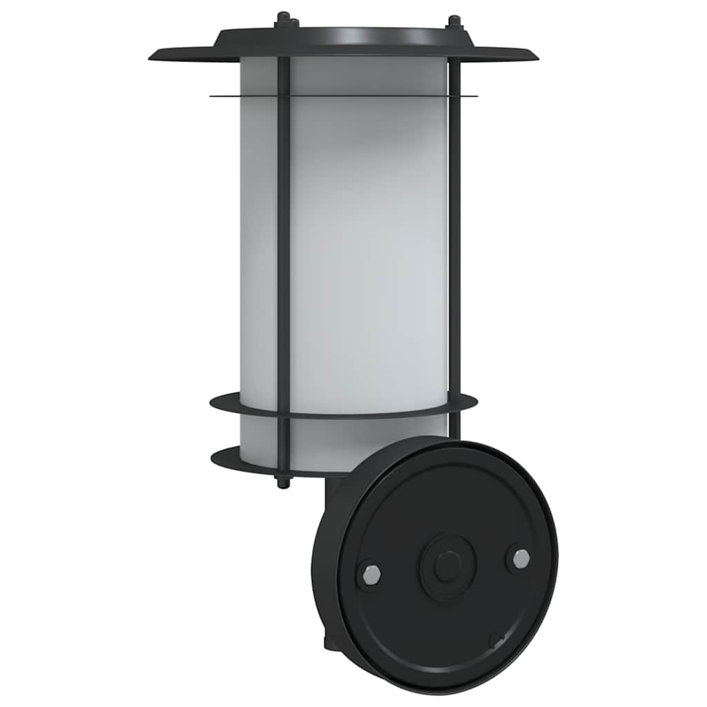 vidaXL Outdoor Wall Lights 2pcs Black Stainless Steel - 53015