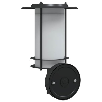 vidaXL Outdoor Wall Lights 2pcs Black Stainless Steel - 53015
