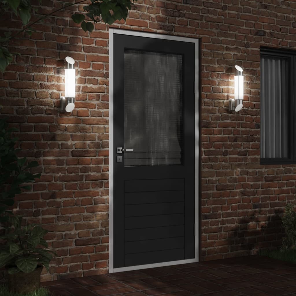 vidaXL Outdoor Wall Light Silver Stainless Steel - 53020