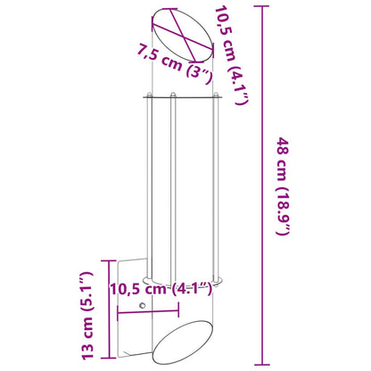 vidaXL Outdoor Wall Light Silver Stainless Steel - 53020
