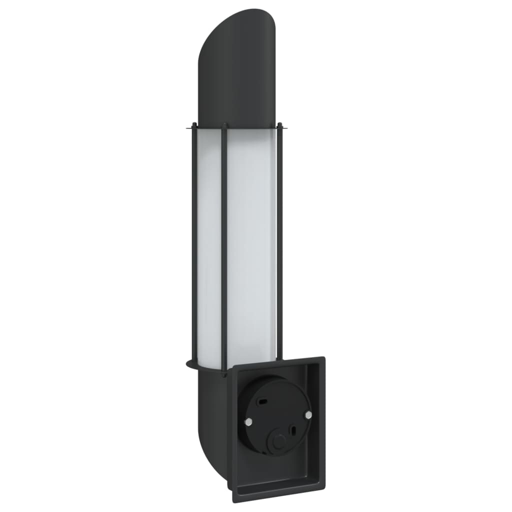 vidaXL Outdoor Wall Light Black Stainless Steel - 53028