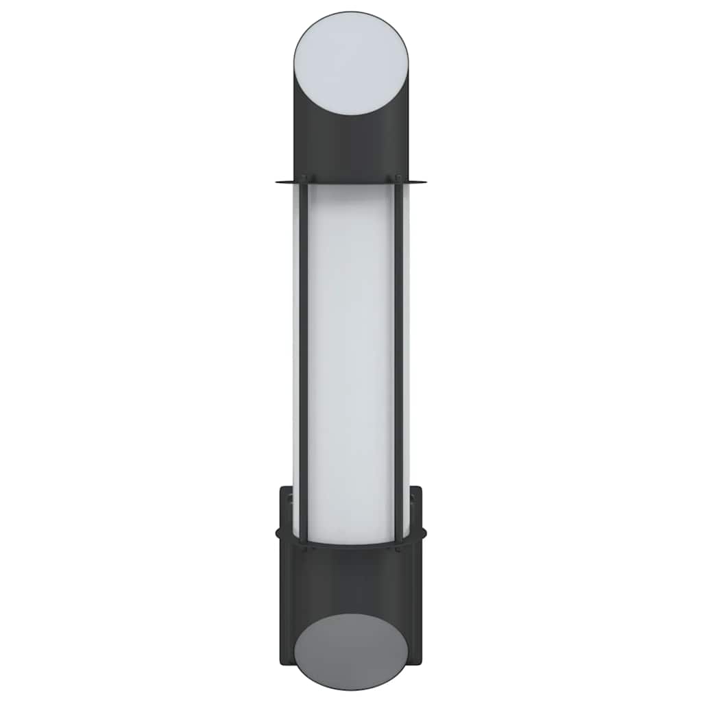 vidaXL Outdoor Wall Lights 2pcs Black Stainless Steel - 53031