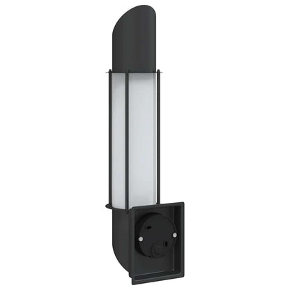 vidaXL Outdoor Wall Lights 2pcs Black Stainless Steel - 53031