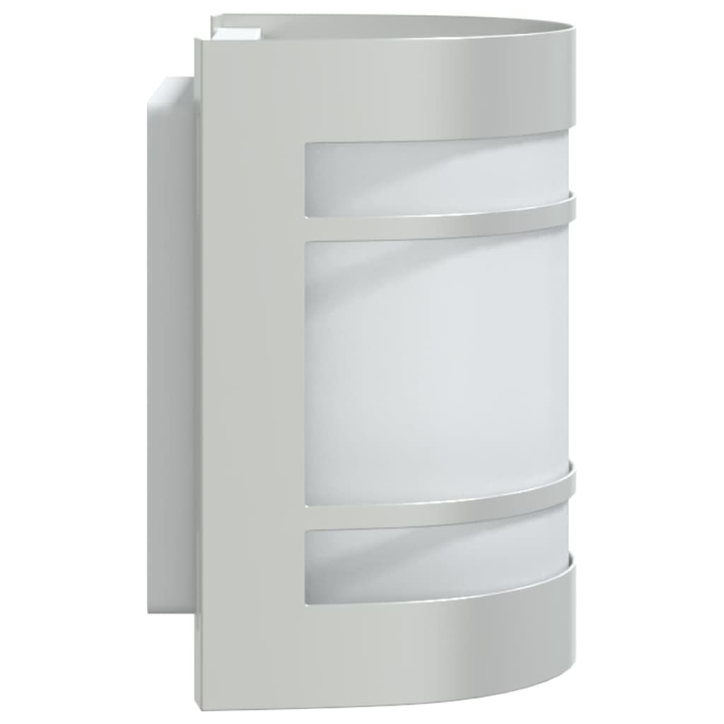 vidaXL Outdoor Wall Lights 2pcs Silver Stainless Steel - 53038