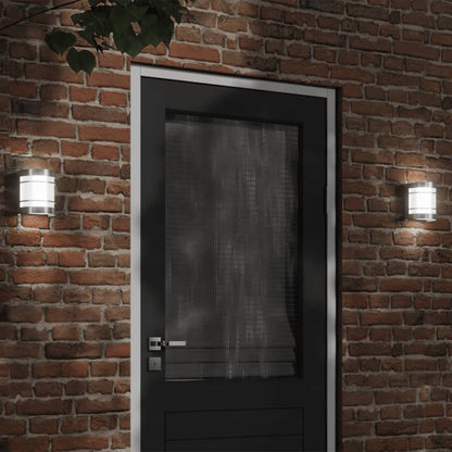 vidaXL Outdoor Wall Lights 2pcs Silver Stainless Steel - 53038