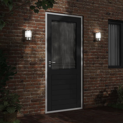 vidaXL Outdoor Wall Lights with Sensors 2pcs Silver Stainless Steel - 53039