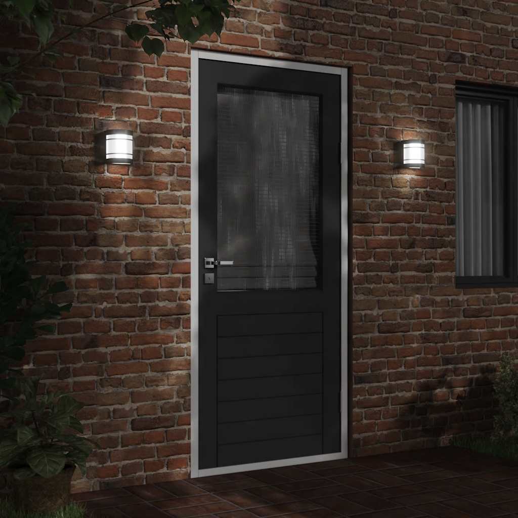 vidaXL Outdoor Wall Light Black Stainless Steel - 53043