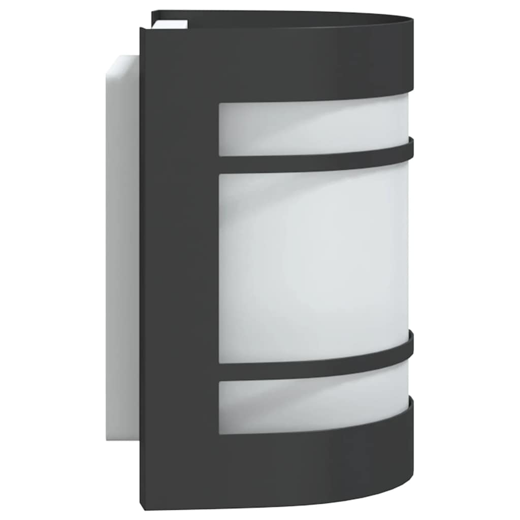 vidaXL Outdoor Wall Light Black Stainless Steel - 53043