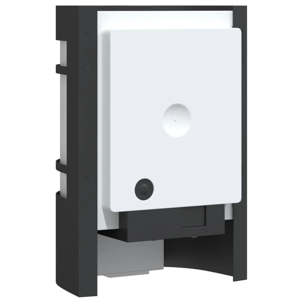 vidaXL Outdoor Wall Light with Sensor Black Stainless Steel - 53048