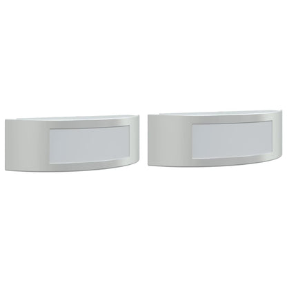 vidaXL Outdoor Wall Lights 2pcs Silver Stainless Steel - 11747