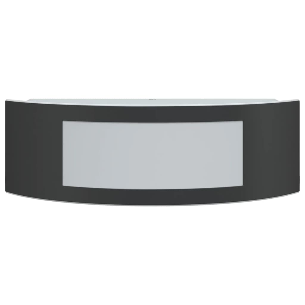 vidaXL Outdoor Wall Lights 2pcs Black Stainless Steel - 11739