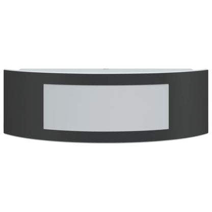 vidaXL Outdoor Wall Lights 2pcs Black Stainless Steel - 11739