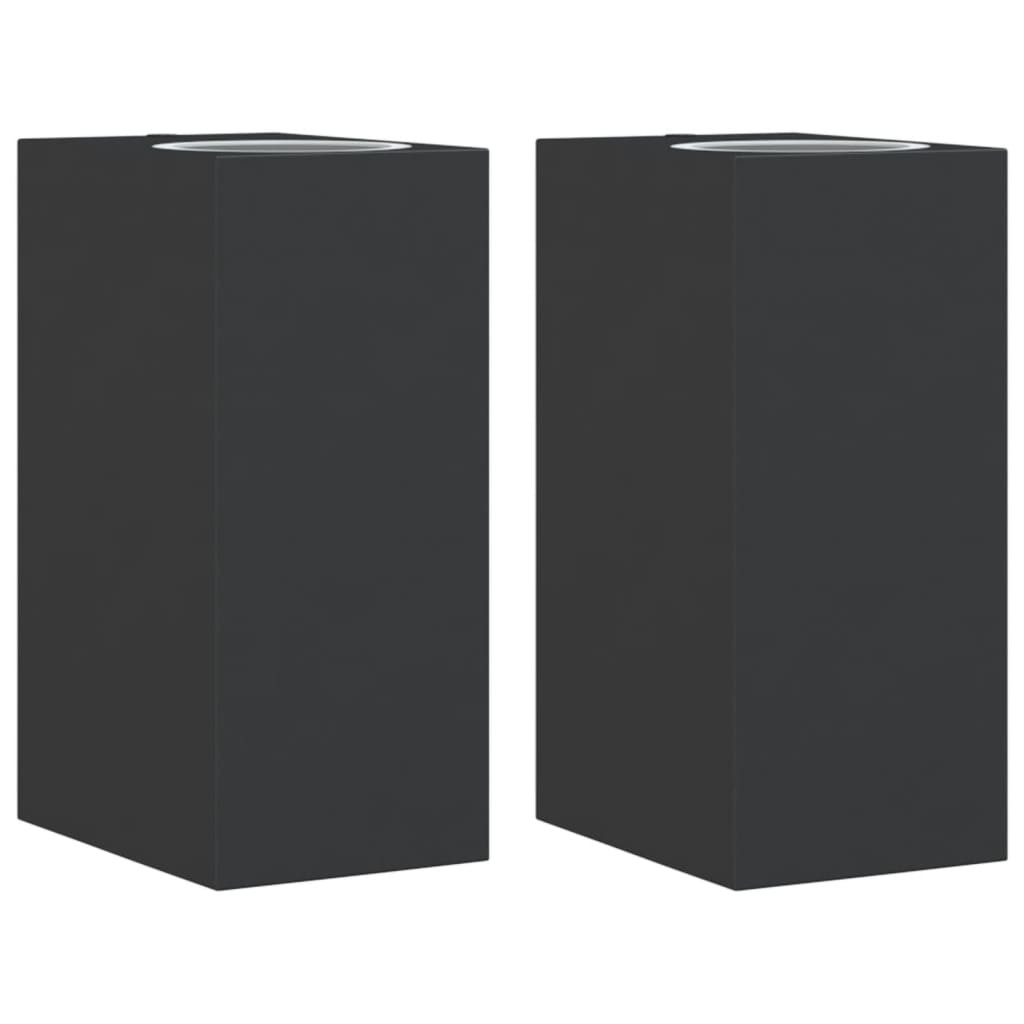 vidaXL Outdoor Wall Lights 2pcs Black Die-cast Aluminium - 11742