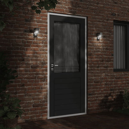vidaXL Outdoor Wall Light with Sensor Black Die-cast Aluminium - 11782