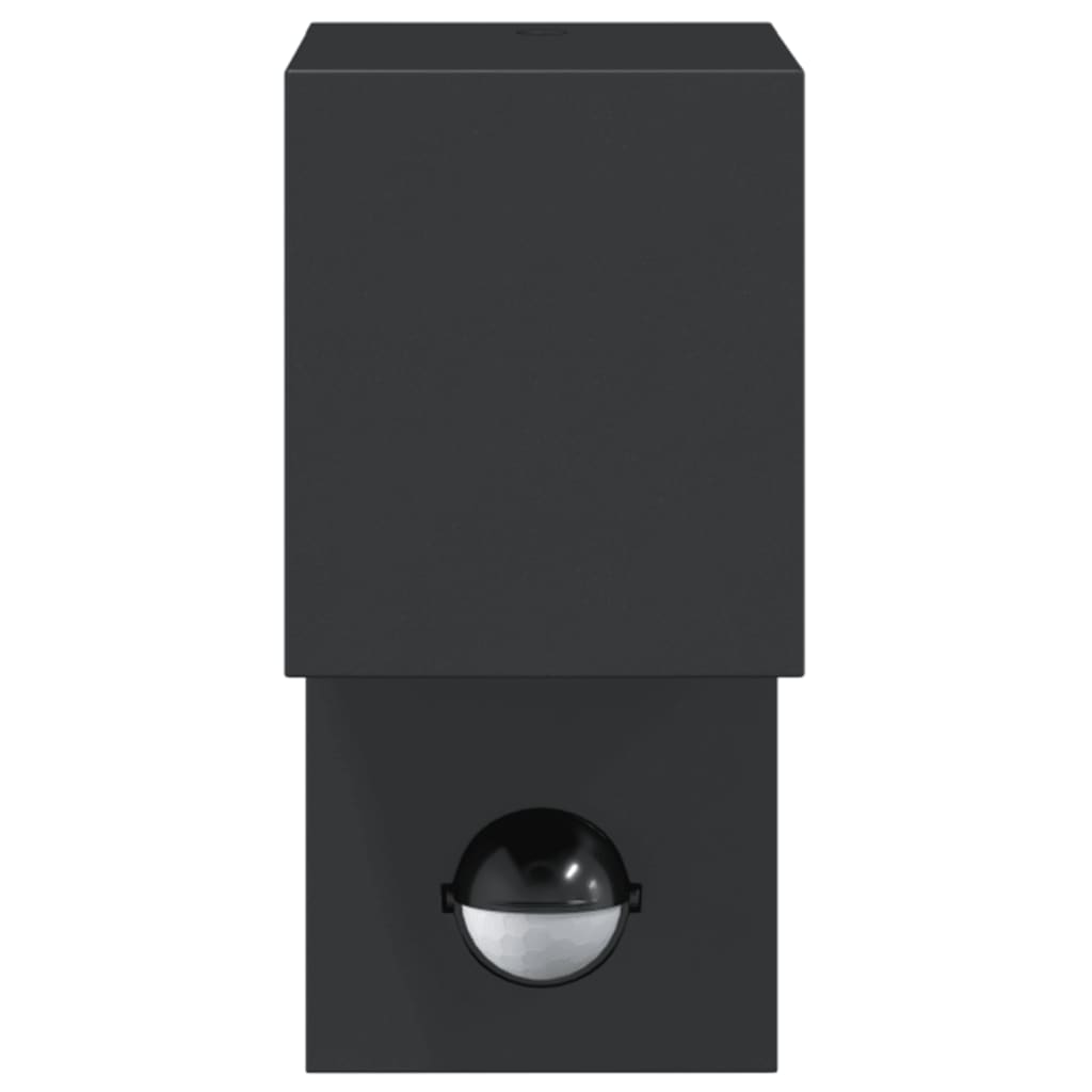 vidaXL Outdoor Wall Light with Sensor Black Die-cast Aluminium - 11782