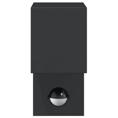 vidaXL Outdoor Wall Light with Sensor Black Die-cast Aluminium - 11782