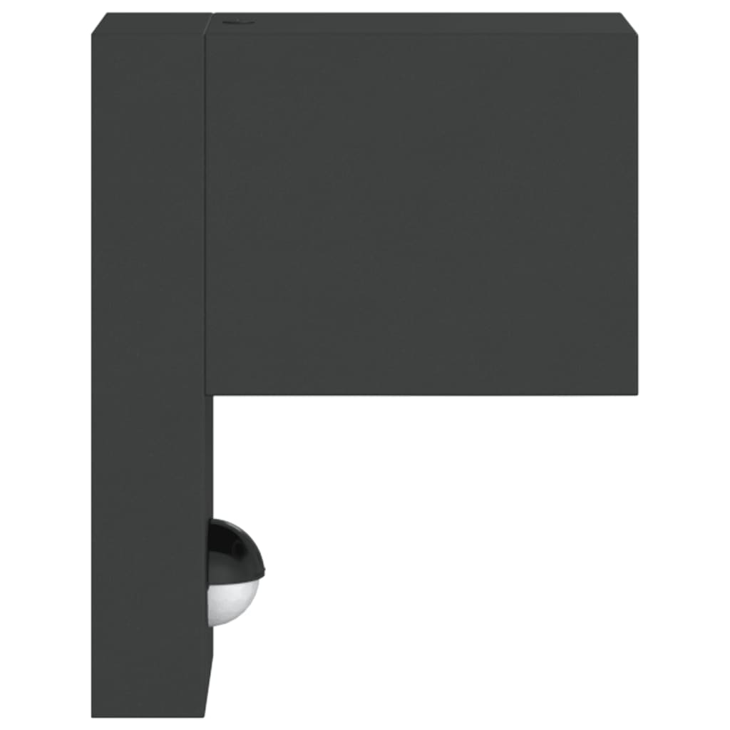 vidaXL Outdoor Wall Light with Sensor Black Die-cast Aluminium - 11782