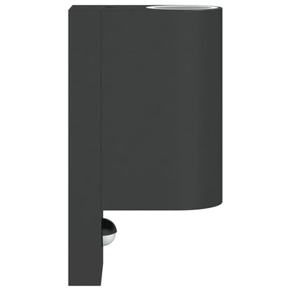 vidaXL Outdoor Wall Lights with Sensors 2pcs Black Die-cast Aluminium