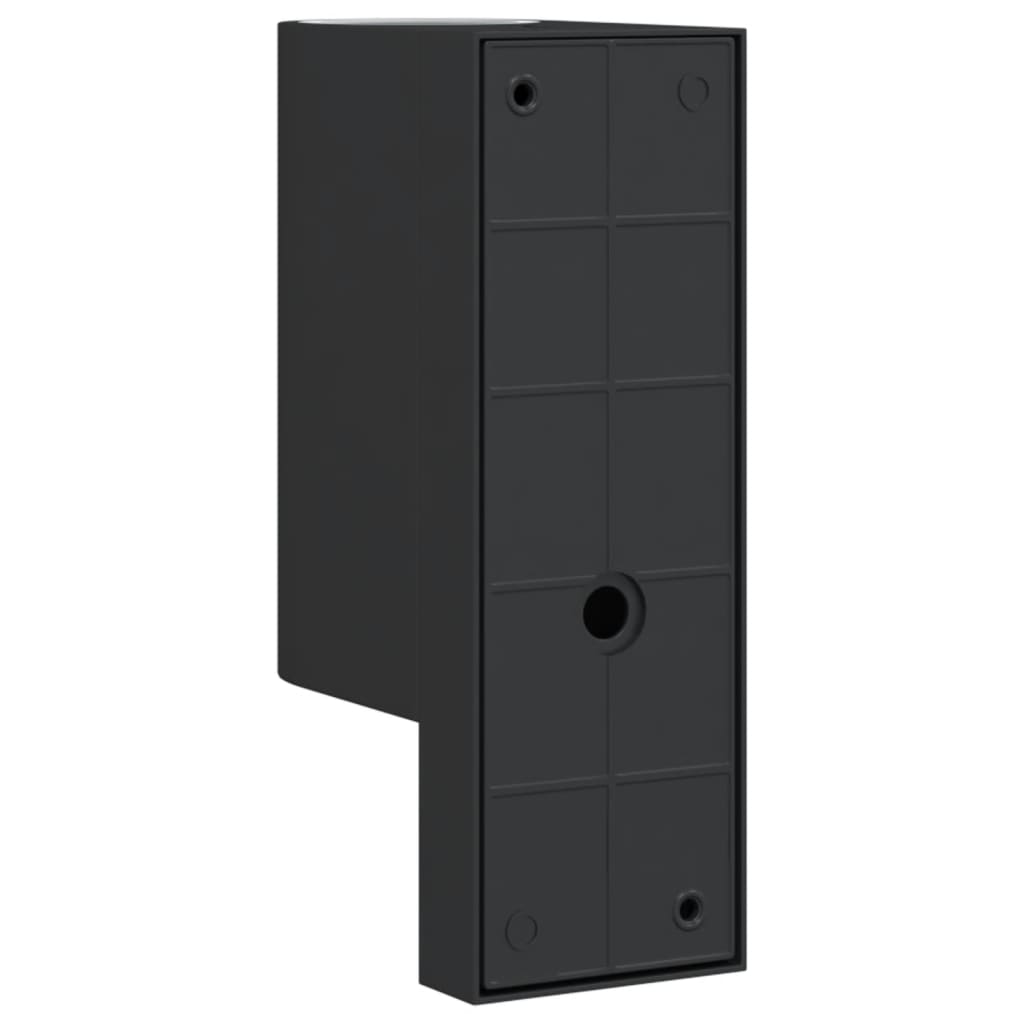 vidaXL Outdoor Wall Lights with Sensors 2pcs Black Die-cast Aluminium