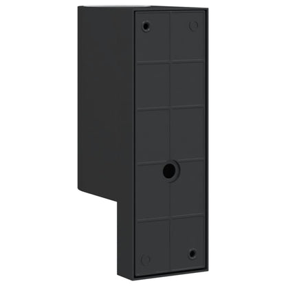 vidaXL Outdoor Wall Lights with Sensors 2pcs Black Die-cast Aluminium