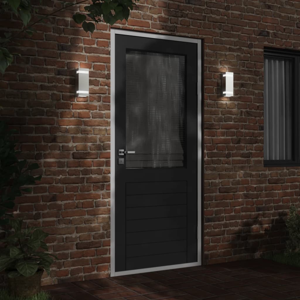 vidaXL Outdoor Wall Light Silver Stainless Steel - 11771