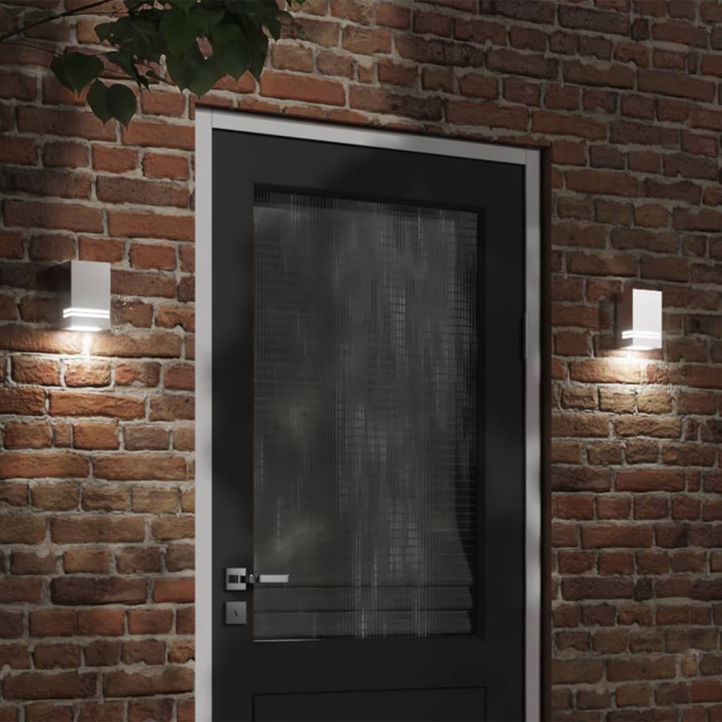 vidaXL Outdoor Wall Light Silver Stainless Steel - 11819