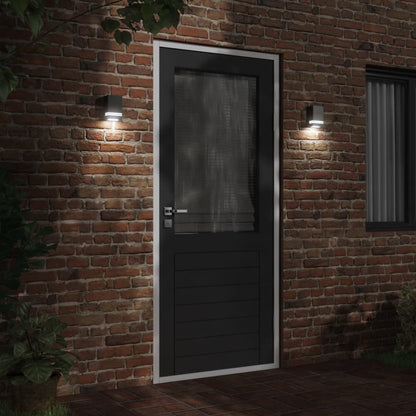 vidaXL Outdoor Wall Lights 2pcs Black Stainless Steel - 11818