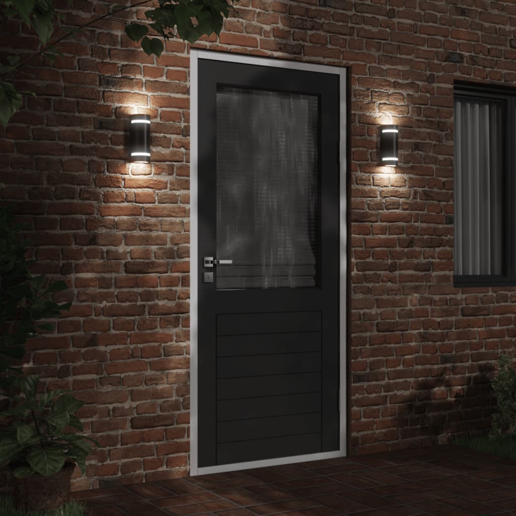 vidaXL Outdoor Wall Light Black Die-cast Aluminium - 80 x 100 x 240 mm