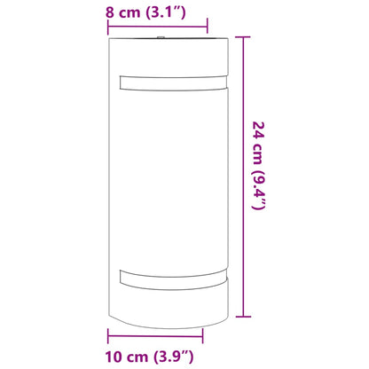 vidaXL Outdoor Wall Light Black Die-cast Aluminium - 80 x 100 x 240 mm