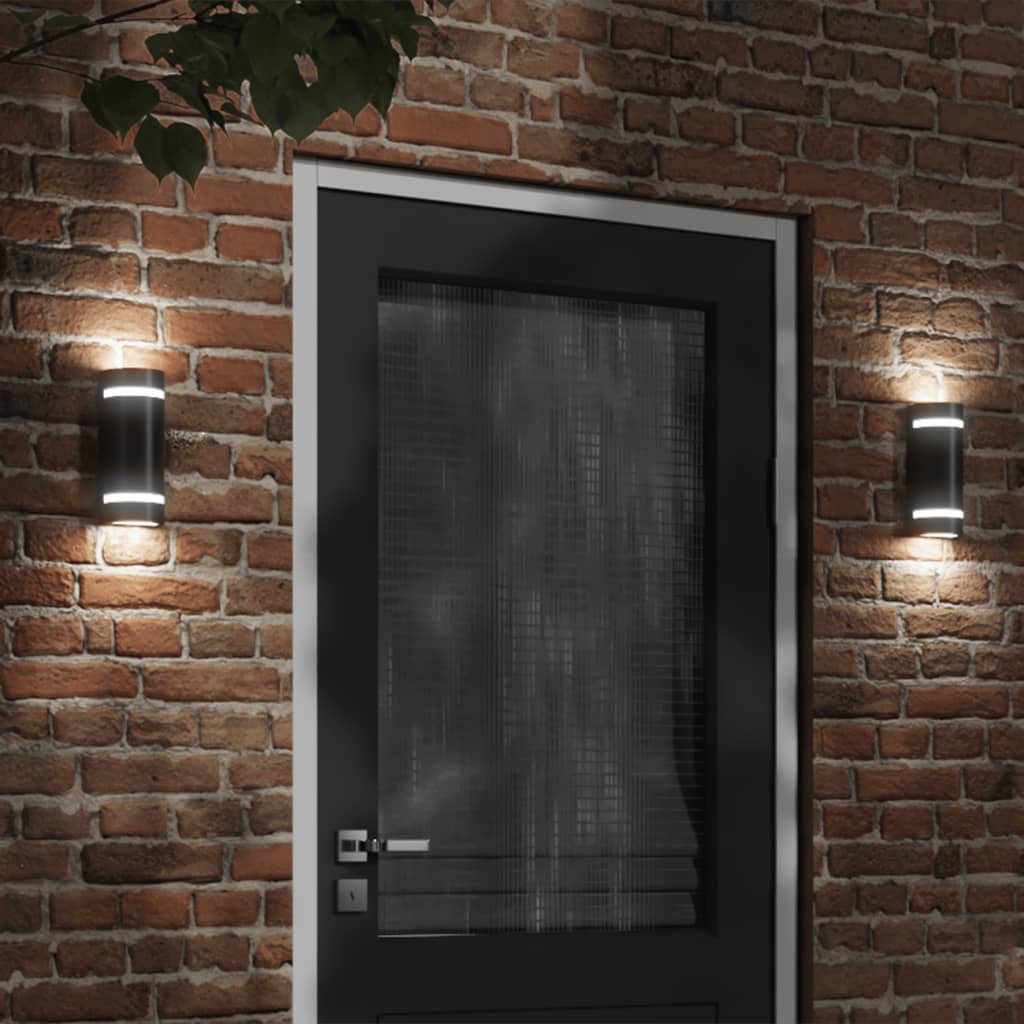 vidaXL Outdoor Wall Light Black Die-cast Aluminium - 80 x 100 x 240 mm