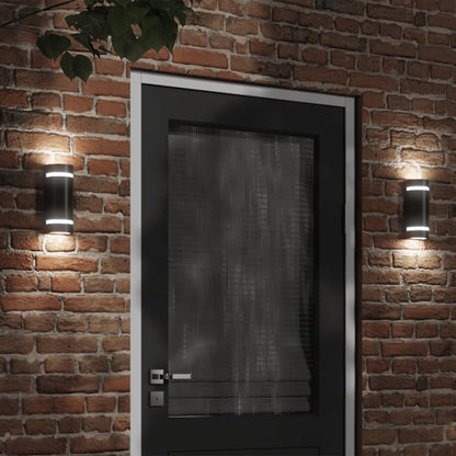 vidaXL Outdoor Wall Light Black Die-cast Aluminium - 80 x 100 x 240 mm