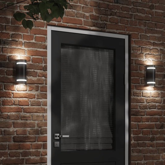 vidaXL Outdoor Wall Light Black Die-cast Aluminium - 80 x 100 x 240 mm