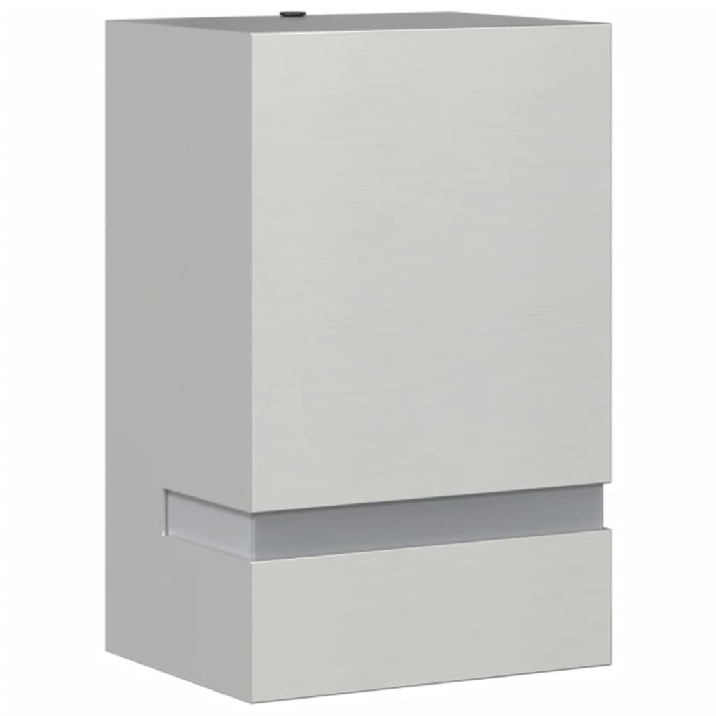 vidaXL Outdoor Wall Light Silver Stainless Steel - 9.5 x 7.5 x 15 cm