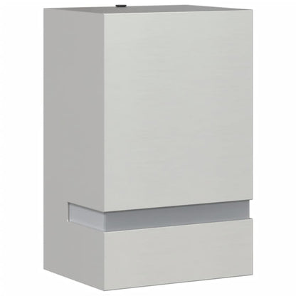 vidaXL Outdoor Wall Light Silver Stainless Steel - 9.5 x 7.5 x 15 cm