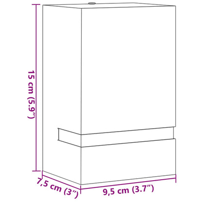 vidaXL Outdoor Wall Light Silver Stainless Steel - 9.5 x 7.5 x 15 cm
