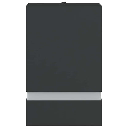 vidaXL Outdoor Wall Light Black Stainless Steel - 9.5 x 7.5 x 15 cm