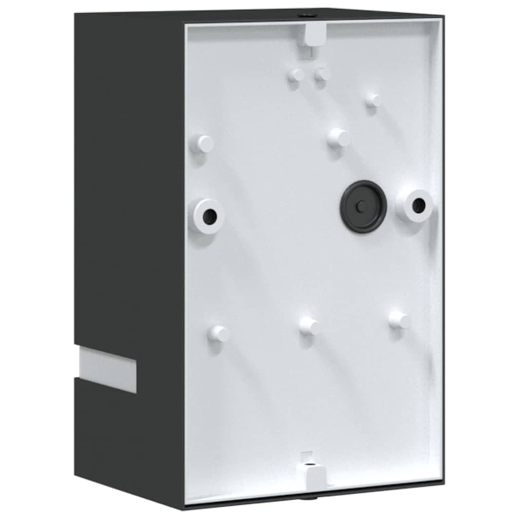 vidaXL Outdoor Wall Light Black Stainless Steel - 9.5 x 7.5 x 15 cm