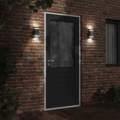 vidaXL Outdoor Wall Light Black Stainless Steel - 9.5 x 7.5 x 24 cm