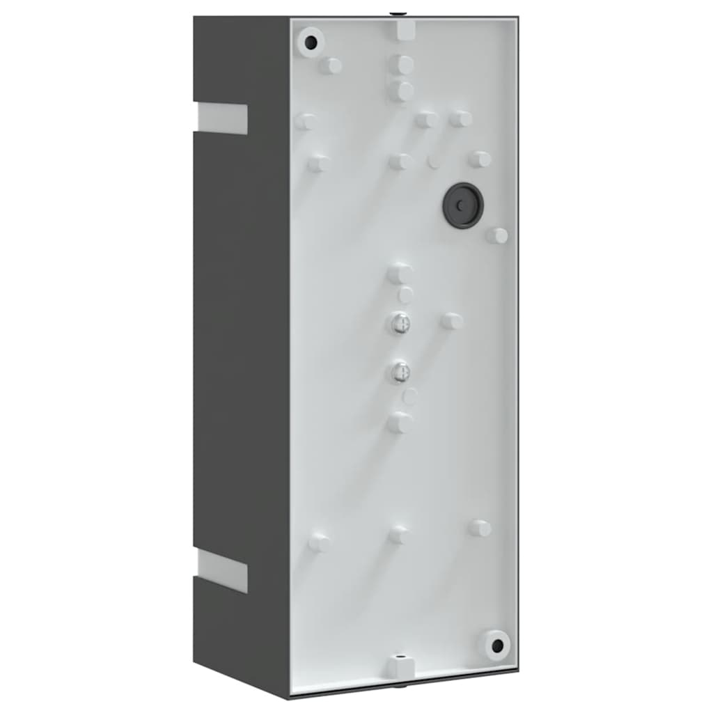 vidaXL Outdoor Wall Light Black Stainless Steel - 9.5 x 7.5 x 24 cm