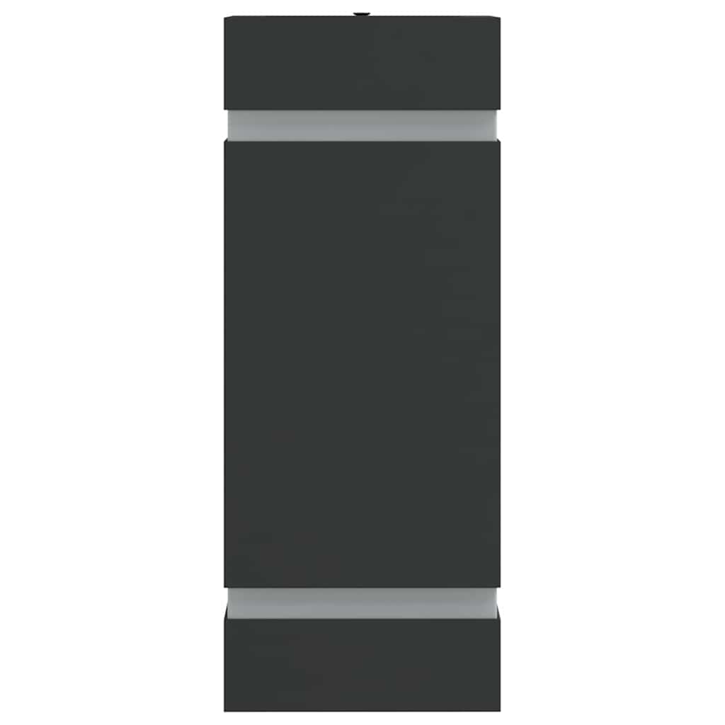 vidaXL Outdoor Wall Lights 2pcs Black Stainless Steel - 9.5 x 7.5 x 24 cm