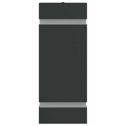 vidaXL Outdoor Wall Lights 2pcs Black Stainless Steel - 9.5 x 7.5 x 24 cm