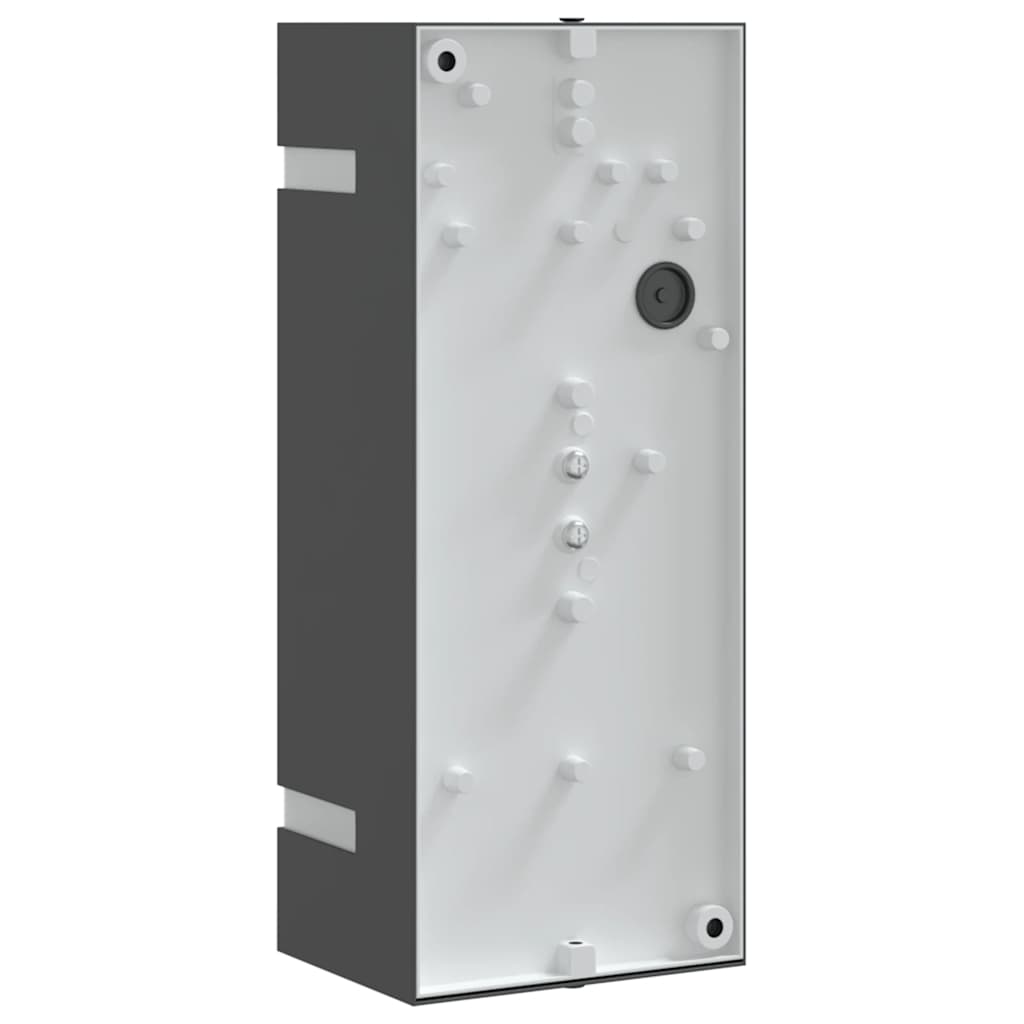 vidaXL Outdoor Wall Lights 2pcs Black Stainless Steel - 9.5 x 7.5 x 24 cm